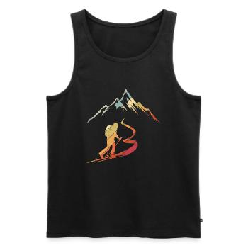 Tourenski Wintersport Berg Skifahrer Geschenk Skit - Männer Premium Bio Tank Top - Schwarz - Vorne - Michal (187cm)