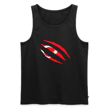 Türkei - Türkiye - Männer Premium Bio Tank Top - Schwarz - Vorne - Michal (187cm)