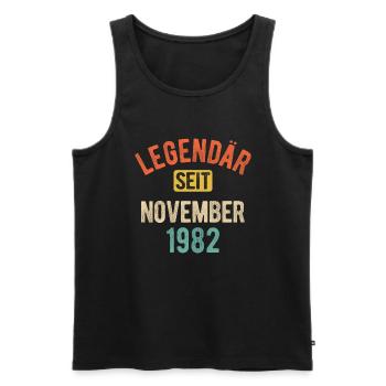 40. Geburtstag Geschenk 40 Jahre Legendär seit Nov - Männer Premium Bio Tank Top - Schwarz - Vorne - Michal (187cm)