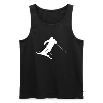 Saut à ski hommes Ski libre femmes S - Débardeur bio Premium Homme - noir - Devant - AI Model Male 178 light (178cm)