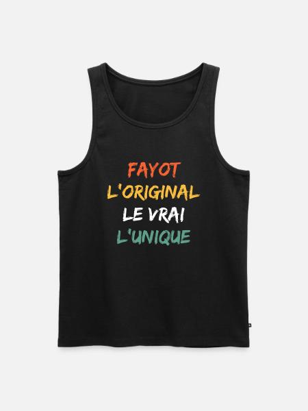 fayot l'original le vrai - Débardeur bio Premium Homme - noir