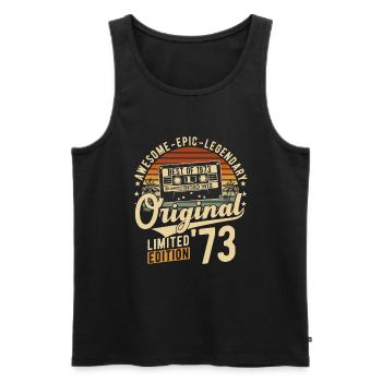 1973 Jahrgang Retro Vintage Geburstag Geschenk - Männer Premium Bio Tank Top - Schwarz - Vorne - Michal (187cm)