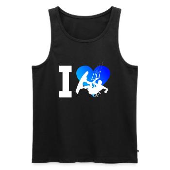 Kitesurf Men Women Kite Kite Kitesurfing - Men's Premium Organic Tank Top - black - Front - Michal (187cm)