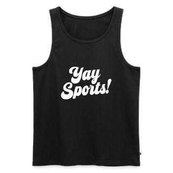 Yay Sports - Débardeur bio Premium Homme - noir - Devant - AI Model Male 178 light (178cm)