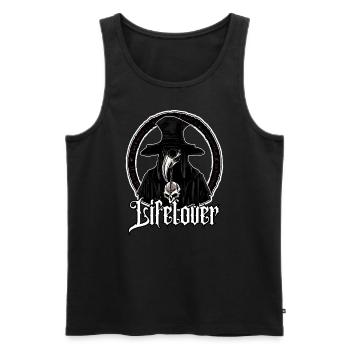 Dr med Lifelover Pestarzt - Männer Premium Bio Tank Top - Schwarz - Vorne - AI Model Male 178 light (178cm)