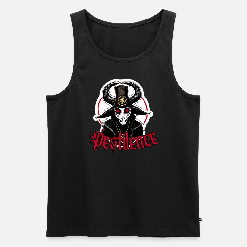 Okkulter Pest Priester - Männer Premium Bio Tank Top - Schwarz