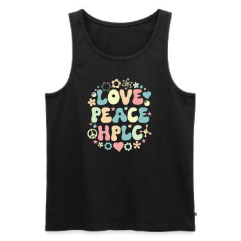 HPLC Love Retro Vintage Liquid Chromatography - Men's Premium Organic Tank Top - black - Front - AI Model Male 178 light (178cm)