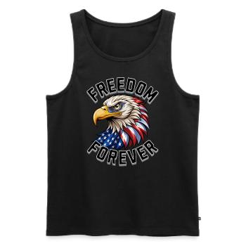Freedom Forever - Men's Premium Organic Tank Top - black - Front - AI Model Male 178 light (178cm)