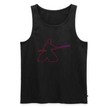 Martial Arts Aikidoka Damen Kampfsport Aikido - Männer Premium Bio Tank Top - Schwarz - Vorne - AI Model Male 178 light (178cm)