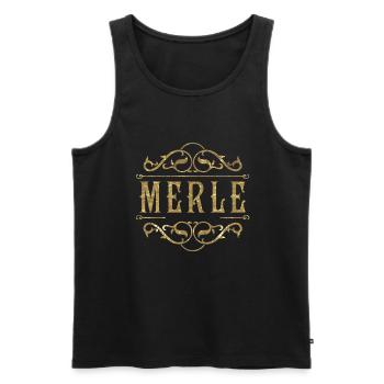 Or Merle - Débardeur bio Premium Homme - noir - Devant - AI Model Male 178 light (178cm)