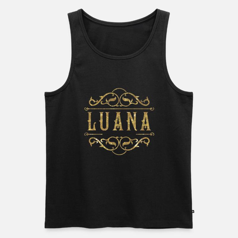 Luana gold - Männer Premium Bio Tank Top - Schwarz