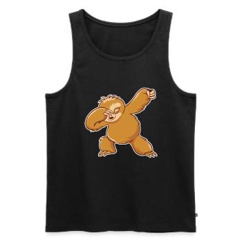 Dabbing Faultier Outfit für Fans der Faultiere - Männer Premium Bio Tank Top - Schwarz - Vorne - AI Model Male 178 light (178cm)