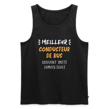 Meilleur conducteur de bus - Débardeur bio Premium Homme - noir - Devant - AI Model Male 178 light (178cm)