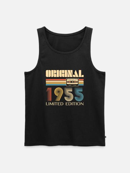 70th Birthday Original 1955 70 Years Old Gift - Men's Premium Organic Tank Top - black