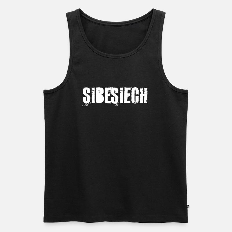 Schweizerdeutsch Tausendsassa - Sibesiech - Männer Premium Bio Tank Top - Schwarz