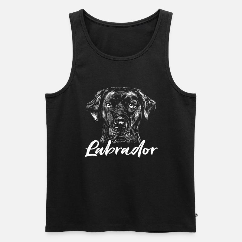 Labrador - Männer Premium Bio Tank Top - Schwarz