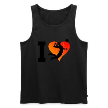 Volley volleyball players playing volleyball - Men's Premium Organic Tank Top - black - Front - Michal (187cm)