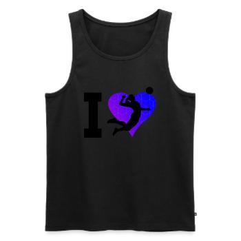 Volleyball masculin Volleyball féminin Spi - Débardeur bio Premium Homme - noir - Devant - Michal (187cm)