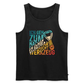 Einweihungsparty Bier Umzug Geschenk für Lieblings - Männer Premium Bio Tank Top - Schwarz - Vorne - Michal (187cm)