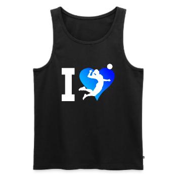 Jeux de volleyball féminin Joueurs de volleyball masculins - Débardeur bio Premium Homme - noir - Devant - Michal (187cm)