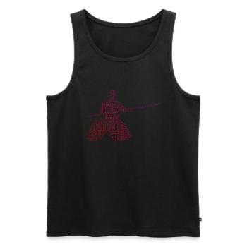 Aikido Aikidoka Women's Martial Arts - Men's Premium Organic Tank Top - black - Front - AI Model Male 178 light (178cm)