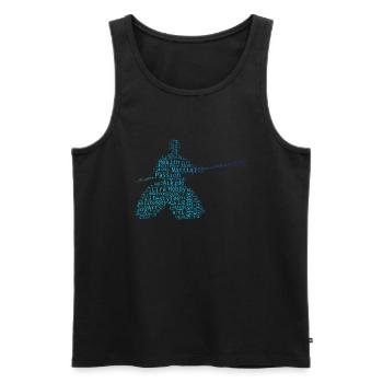 Women's Aikido Aikidoka Martial Arts Martial Arts - Men's Premium Organic Tank Top - black - Front - AI Model Male 178 light (178cm)