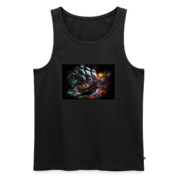 Raumschiff - Männer Premium Bio Tank Top - Schwarz - Vorne - Michal (187cm)