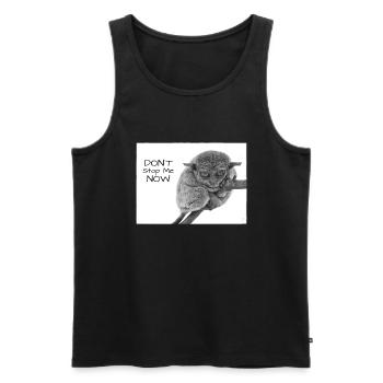 dont stop me now, Koboldmaki, Affe, lustiger Affe - Männer Premium Bio Tank Top - Schwarz - Vorne - AI Model Male 178 light (178cm)