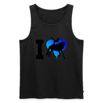 Equestrian art, equestrian performance, men's acrobatics, on d - Men's Premium Organic Tank Top - black - Front - Michal (187cm)