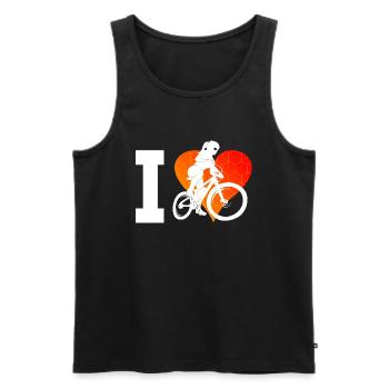 MTB Cyclists Cycling Cycling Women Men - Men's Premium Organic Tank Top - black - Front - AI Model Male 178 light (178cm)