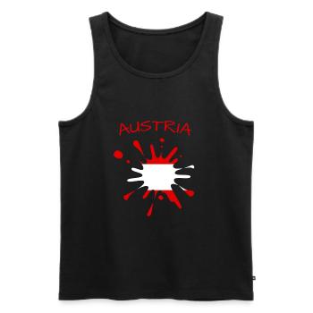 Austria Splash Kleks Österreich - Männer Premium Bio Tank Top - Schwarz - Vorne - Michal (187cm)