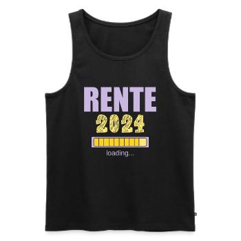 Rentner 2024 Ruhestand 2024 Der Countdown läuft - Männer Premium Bio Tank Top - Schwarz - Vorne - Michal (187cm)
