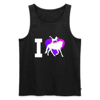 Balanceübungen Reitkunst Pferdegymnastik - Männer Premium Bio Tank Top - Schwarz - Vorne - Michal (187cm)