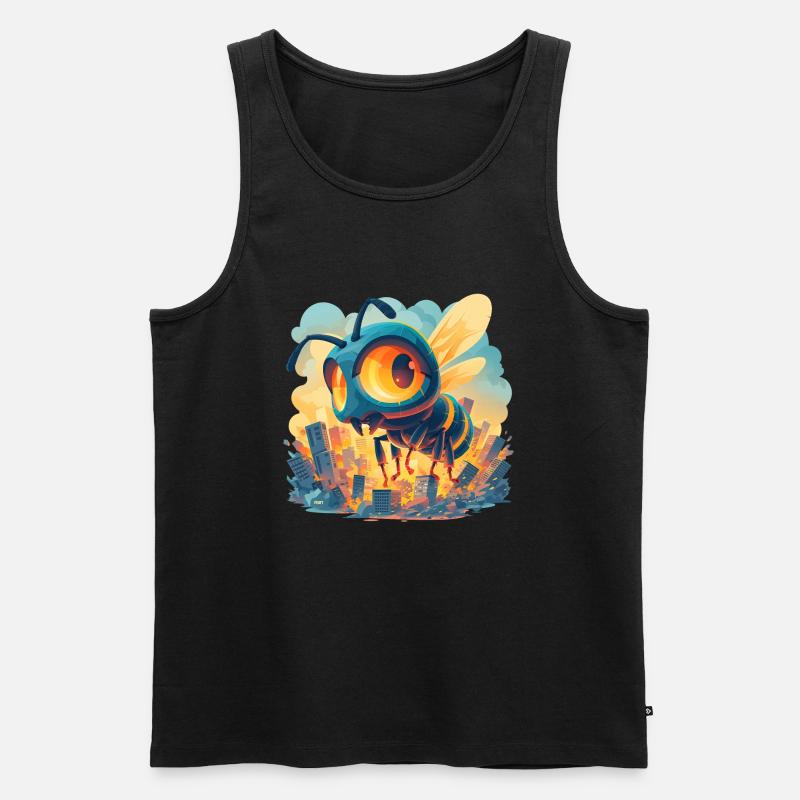 Giant Bee - Männer Premium Bio Tank Top - Schwarz