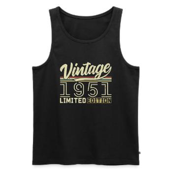 Legend since 1951 Born in 1951 Birthday 73 years old - Men's Premium Organic Tank Top - black - Front - Michal (187cm)