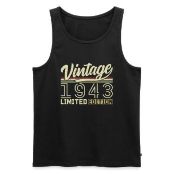 Legende seit 1943 Geboren 1943 Geburtstag 81 Jahre - Männer Premium Bio Tank Top - Schwarz - Vorne - Michal (187cm)