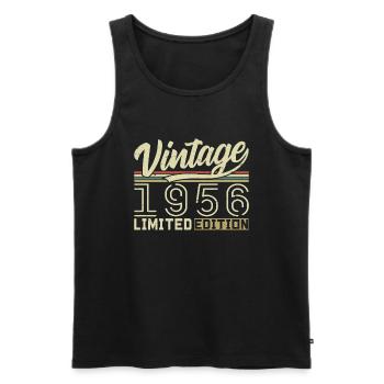 Legend since 1956 Born 1956 Birthday 68 years - Men's Premium Organic Tank Top - black - Front - Michal (187cm)
