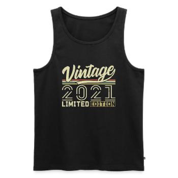 Legende seit 2021 Geboren 2021 Geburtstag 3 Jahre - Männer Premium Bio Tank Top - Schwarz - Vorne - AI Model Male 178 light (178cm)
