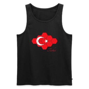Türkei - Männer Premium Bio Tank Top - Schwarz - Vorne - Michal (187cm)