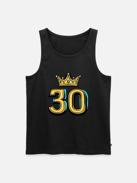 30 Number Crown - Men's Premium Organic Tank Top - black