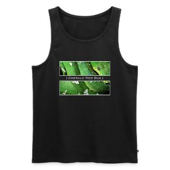Emerald Tree Boa - Men's Premium Organic Tank Top - black - Front - AI Model Male 178 light (178cm)