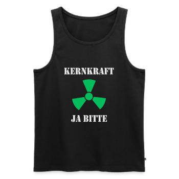 Kernkraft, Ja bitte - Männer Premium Bio Tank Top - Schwarz - Vorne - Michal (187cm)