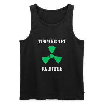 Atomkraft, Ja bitte - Männer Premium Bio Tank Top - Schwarz - Vorne - Michal (187cm)