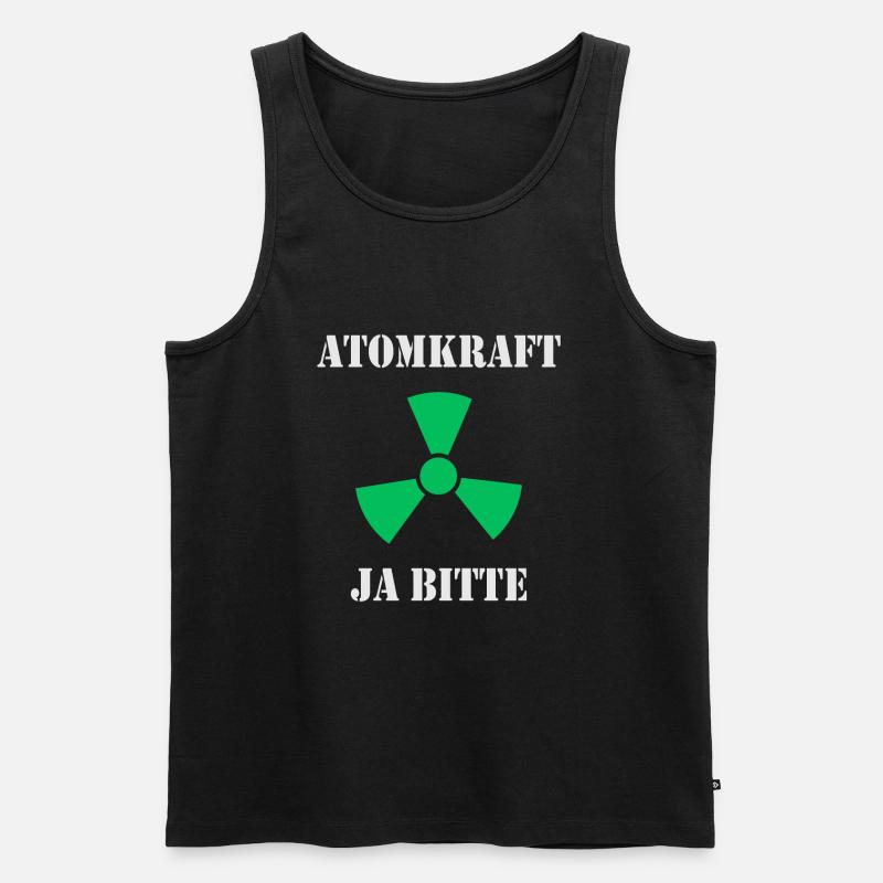 Atomkraft, Ja bitte - Männer Premium Bio Tank Top - Schwarz