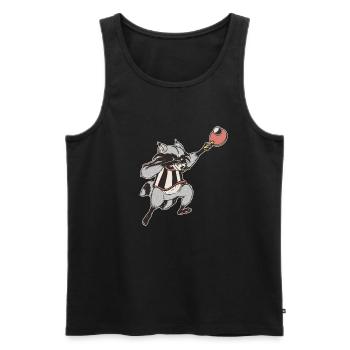 Tischtennis Outfit Damen Katze - Männer Premium Bio Tank Top - Schwarz - Vorne - Michal (187cm)