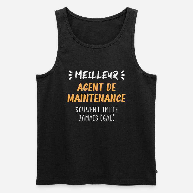 Meilleur agent de maintenance - Débardeur bio Premium Homme - noir