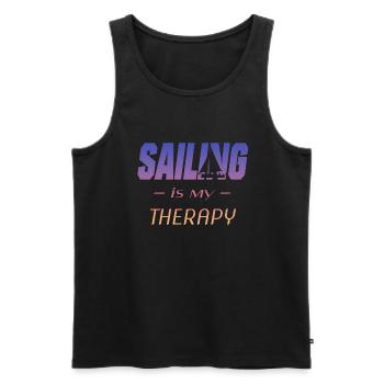 sailing - Männer Premium Bio Tank Top - Schwarz - Vorne - Michal (187cm)