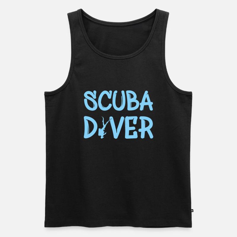 Scuba Diver - Männer Premium Bio Tank Top - Schwarz