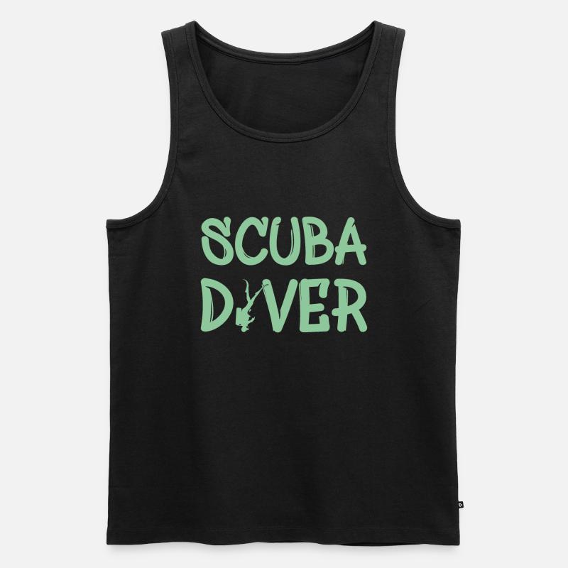 scuba diver - Männer Premium Bio Tank Top - Schwarz