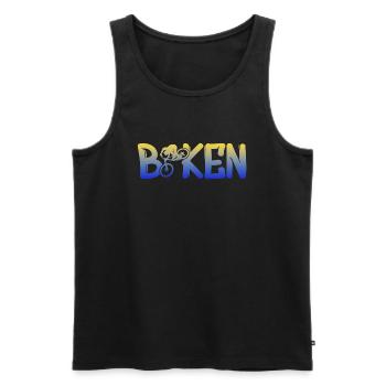 biken - Männer Premium Bio Tank Top - Schwarz - Vorne - Michal (187cm)